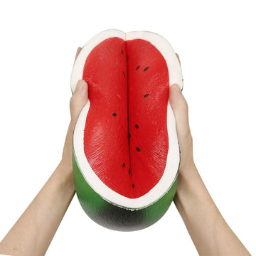 Anboor Jumbo Watermelon Squishies - 9.4 Inch Soft Slow Rising Scented Stress Relief Toys for Kids, Kawaii Collection Decoration