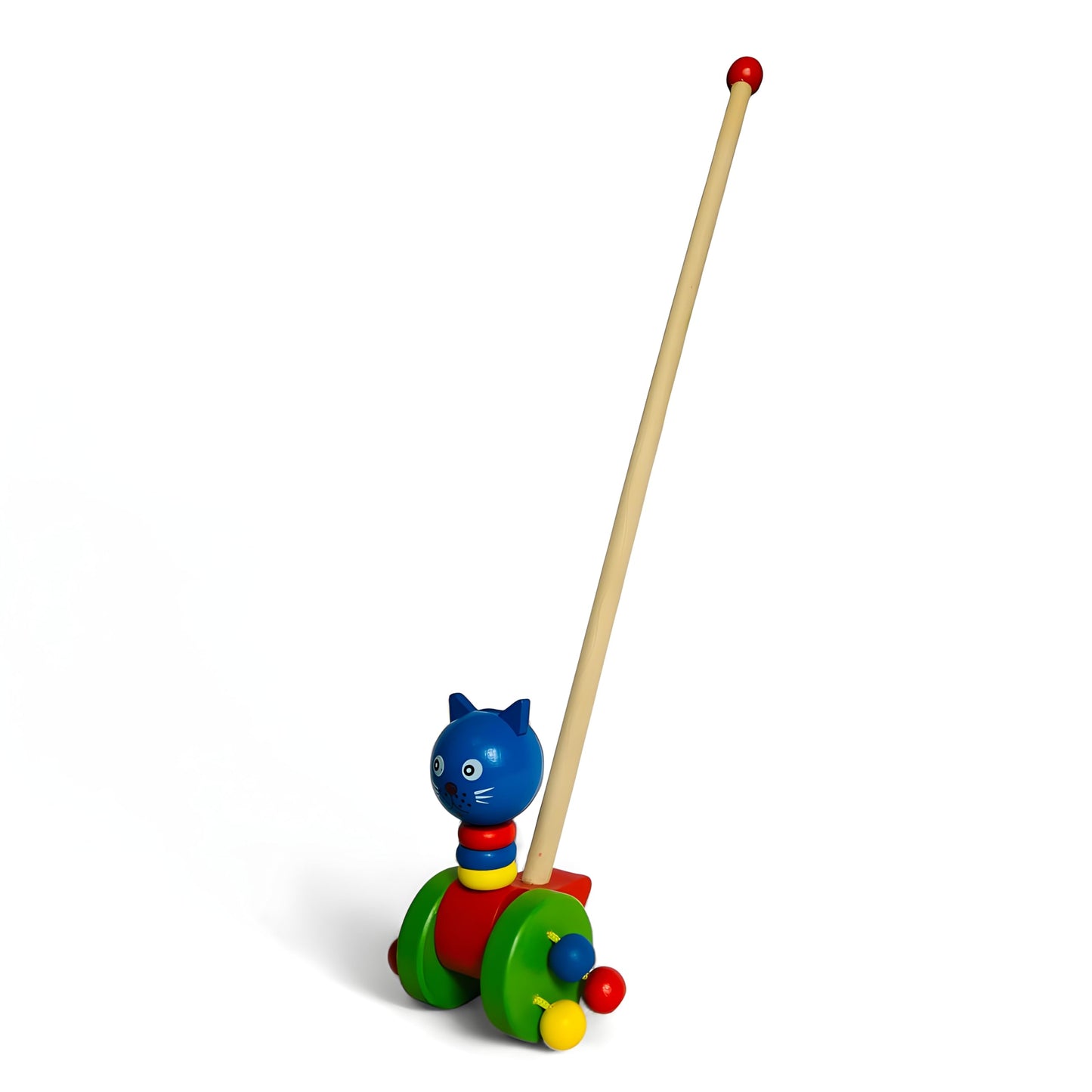 Wooden Kids Pushing And Hanging Toys | Wooden Animal And Walker Push Toy For Boys And Girls (Multicolor) (Model 8)