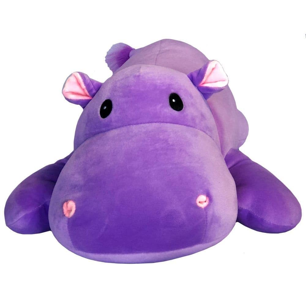 Go! Games Snoozimals Ernie The Hippo Plush Toy, 20in Purple Stuffed Animal, Adorable Soft Hippo for Kids