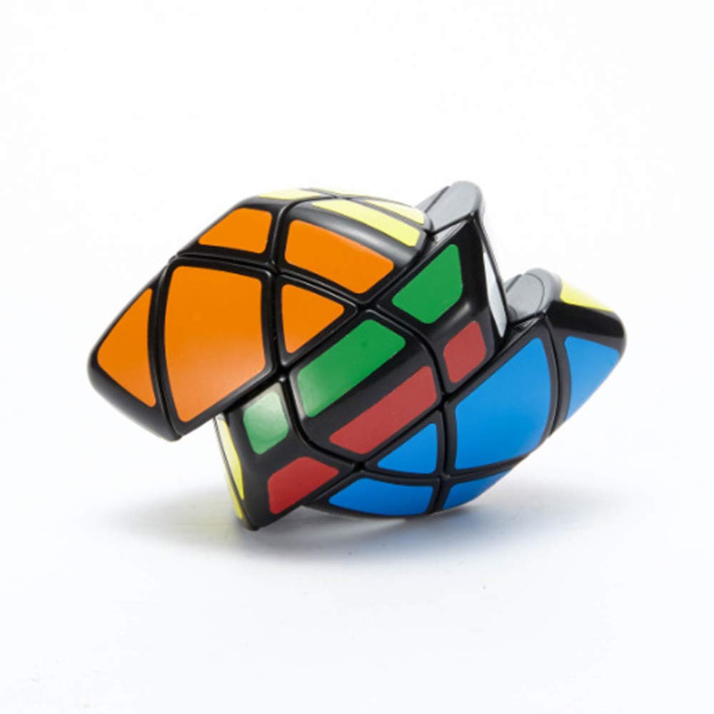 Ai-Yun Curvy Rhombohedral 3X3 Speed Cube 6-Axis Rhombohedral 3X3 Skewb Cube Puzzle Toys Brain Teasers Puzzles Black