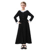 Vikidoky Kids Girl Harriet Tubman Dress Costume Ruffled Doll Collars Black Slave Button Outfit Halloween Cosplay Suit (150)
