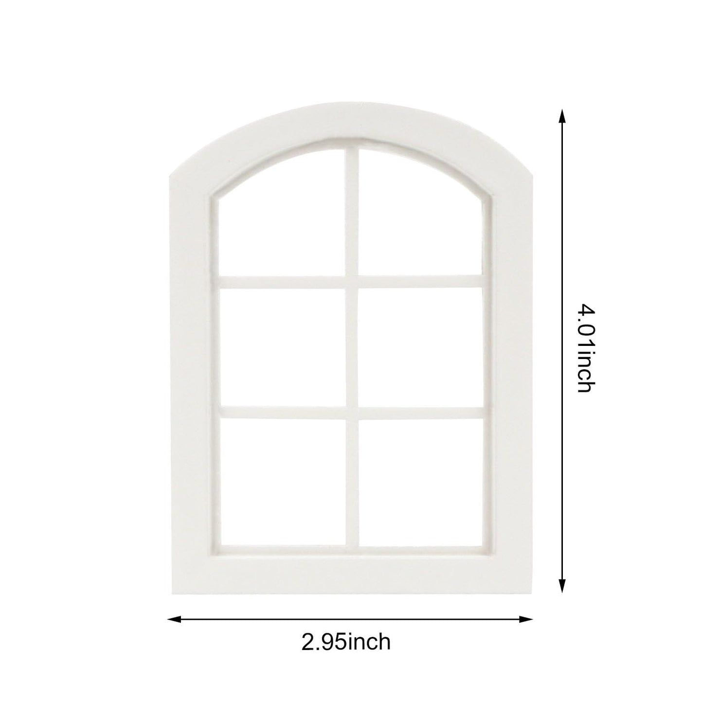 Dollhouse Windows 1 : 12 Scale Miniature 6-Pane Window Frame DIY Mini House Decoration Wooden Fiary Window Model Dollhouse Accessories Wooden