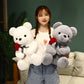 Shafish Cute Plush Rose Bear Stuffed Animal Teddy Bear Plush Toy Gift For Children And Girls (White, 45Cm/17.7In)