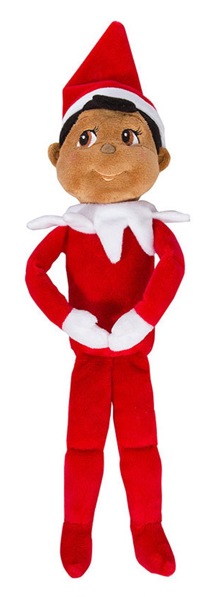 Elf On The Shelf: Christmas Plushee Pals Bundle Dark Skin Brown Eyed Boy And Girl Bundle