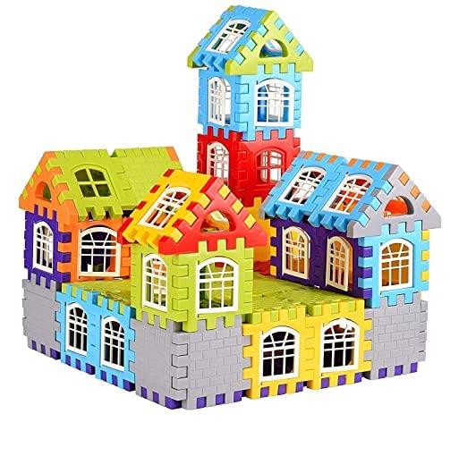 Sukan Tex Multicolor House Box Toy Set  72 Piece Creative Building Blocks For Kids, Boys And Girls  Best Gift For Children