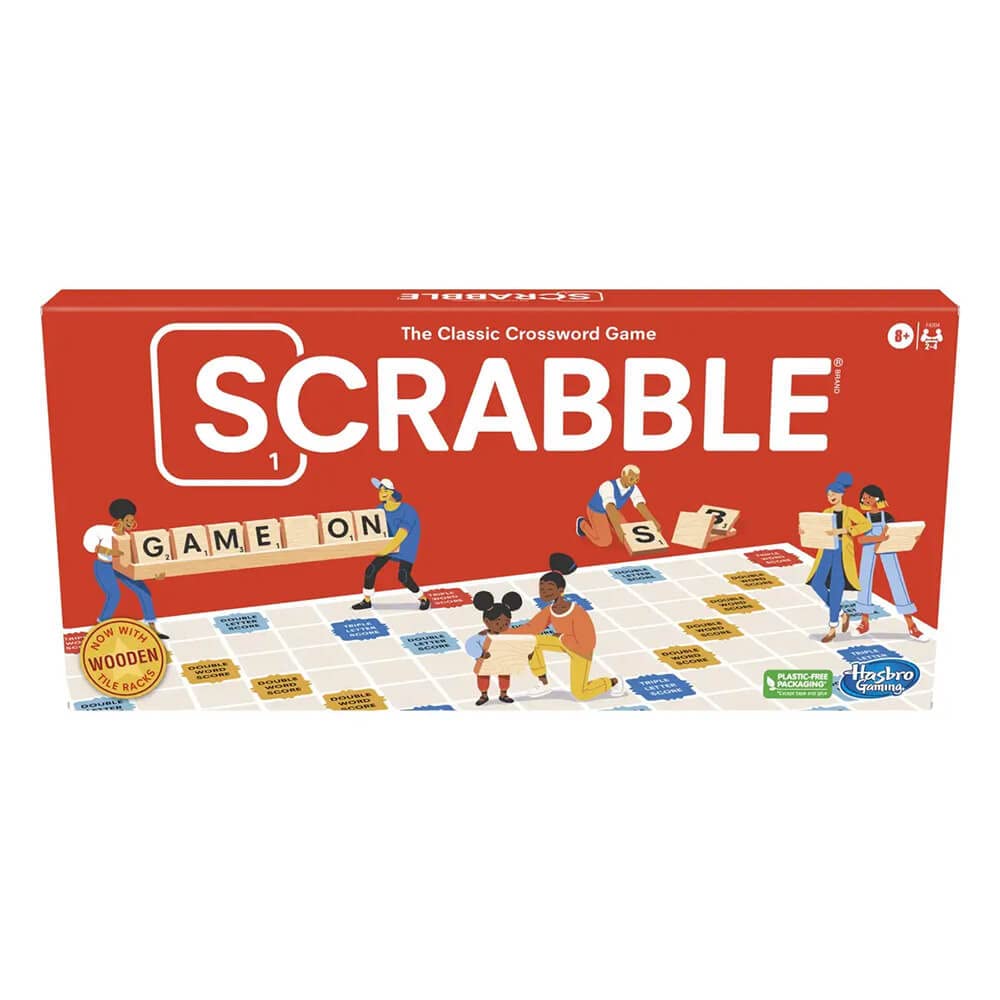 Hasbro Gaming Scrabble Board Game, Classic Word Games for Kids Ages 8 and Up, Fun Family Game for 2-4 Players, The Classic Crossword Game -Like New