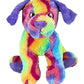 Stuffems Toy Shop Cuddly Soft 8" Stuffed Rainbow Dog - Polyester, Multicolor, Model 4051-S