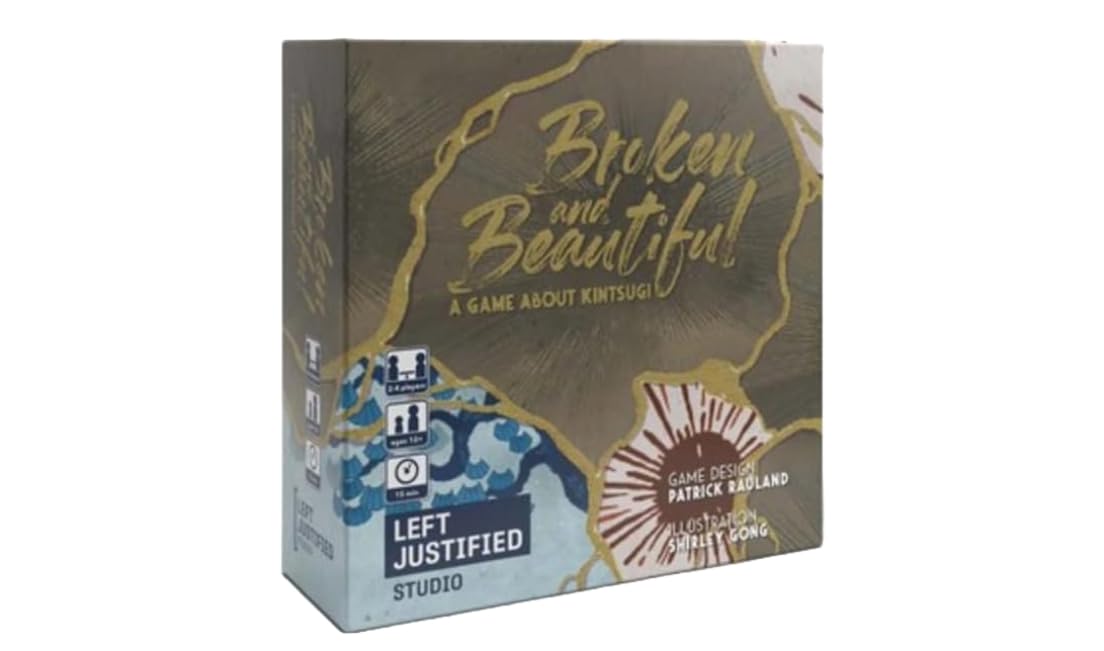 Left Justified Broken And Beautiful Kintsugi Card Game – A Uniquely Themed Deck For Game Night Fun With Family And Friends – Adults And Teens – 2 To 4 Players – Highly Portable