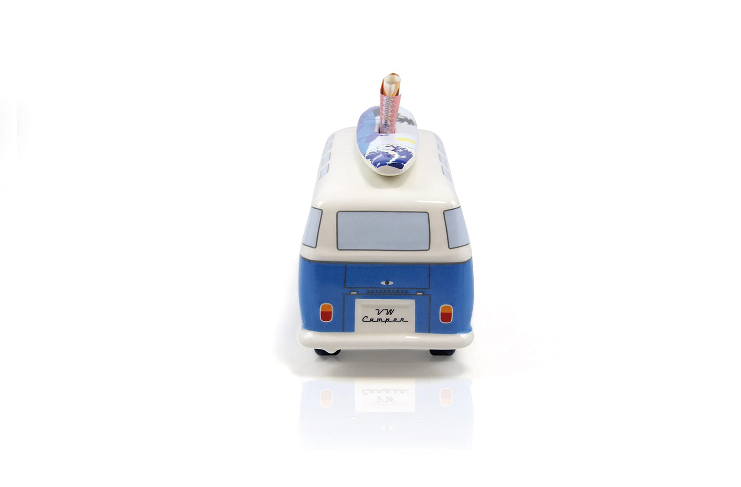 Brisa Vw Collection - Volkswagen Savings Bank Piggy Bank Money Coin Box With Surfboard In T1 Bus Samba Design (Surf/Blue)