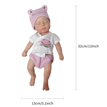 Otarddolls 33Cm Lifelike Reborn Baby Dolls - Silicone Full Body Girl Dolls, Handmade, Painted For Kids