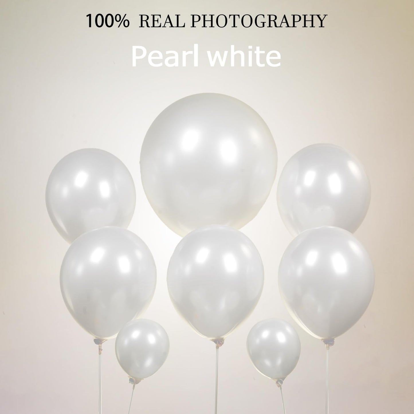 Pearl White Double-Stuffed Balloons Different Sizes 63 Pack 18/12/10/5 Inch Standard White Balloon Garland Kit For For Wedding B