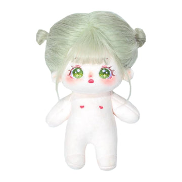 Niannyyhouse 20Cm Plush Doll Green Girl Humanoid Stuffed Body No Attribute 8' Normal Body Wearable Clothing Dress Up Gifts (A-11-With Skeleton)