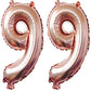 collectivemed. Number Foil Balloon 16 Inch  Rose Gold Colour (ROSE GOLD99)