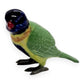 Witnystore Tiny 2?'' Long Rainbow Lorikeet Parrot Bird Figurine - Miniature Hand Made Painted Ceramic Birds Aves Colorful Porcel