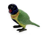 Witnystore Tiny 2?'' Long Rainbow Lorikeet Parrot Bird Figurine - Miniature Hand Made Painted Ceramic Birds Aves Colorful Porcel