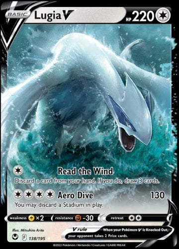 Pokemon Lugia V 138/195 - Ultra Rare Holo Foil Card - Silver Tempest Collectible