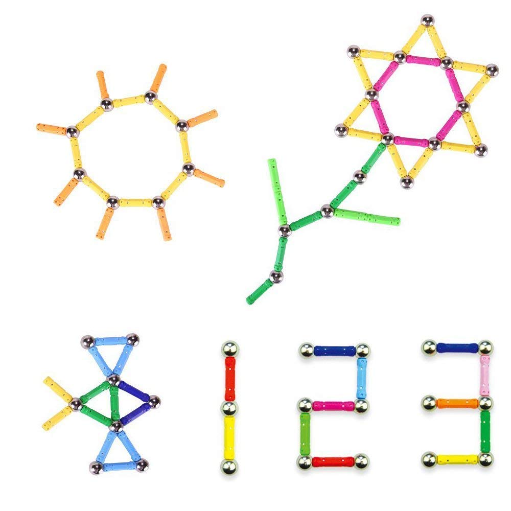 Ocensmice 308Pcs Magnetic Building Sticks Blocks  Magnet Educational Toys STEM Toys for Kids and mature-themed  3D Construction Building Toy with Storage Bag