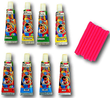 Ja-Ru Bloonies Magic Plastic Bubbles Balloons Variety Pack (8 Tubes Per Pack)| Kids Super Elastic | Blow Up Balloons With Straw | Party Favors And Gifts Fidget Toy. 774-1A