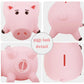 Phocas Hairphocas Cute Pink Pig Money Box Plastic Piggy Bank For Kid'S Xmas Christmas Birthday Gift With Box