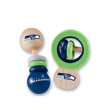Nfl Seattle Seahawks Baby Rattle Set - 2 Pack