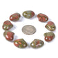 Justinstones Natural Unakite Gemstone Healing Crystal 1 Inch Mini Puffy Heart Pocket Stone Iron Gift Box (Pack Of 10)