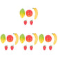 Excluzo 20 Pieces Musical Maracas For Kids Banana Shaker Simulated Fruit Toy Hand Percussion Shakers