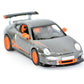 KiNSMART Porsche 911 GT3 RS SetOf4 1:36 Scale 5'' Die Cast Model Toy Super Sports Car White/Orange/Silver/Black