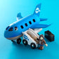 BRIO World Airplane - Wooden Toy Plane Set, Enhances Creativity, Age 3+, Blue, Model 33306, FSC® Beech Wood, Compatible with BRIO Railway