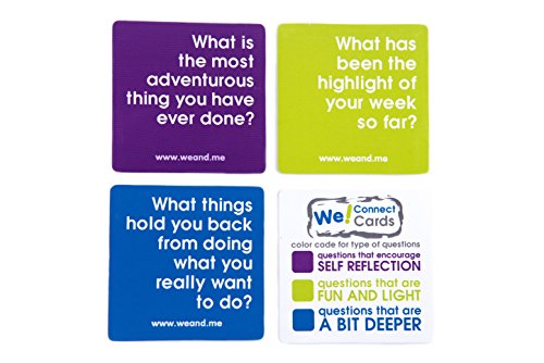 We! Connect Cards - Icebreaker Conversation Starter Card Games | Team Building Game For Work | Group Connection Activities For Adults | Featured By Tedx (60 Cards)