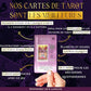 Witchy Cauldron Tarot Cards for Beginners, Medium Size, Black/White/Gold, Paper Deck with Guidebook (French)