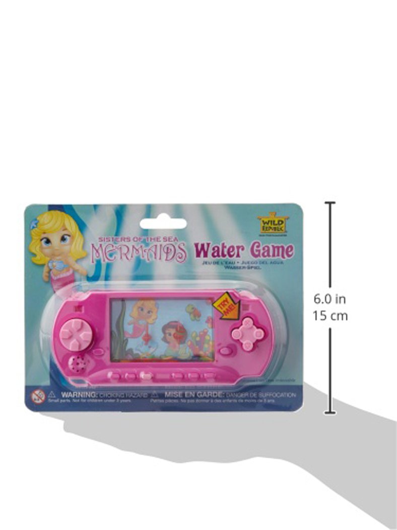 Wild Republic Mermaid Water Games, Sensory Toys, Kids Gifts, Hand Held Toys, Mermaid Party Supplies, 6' , Pink