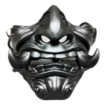 Mrisata Japanese Hannya Mask Demon Oni Samurai Kabuki Prajna Devil Half Face Mask Cosplay, Japanese Demon Prajna Face Cover Hall