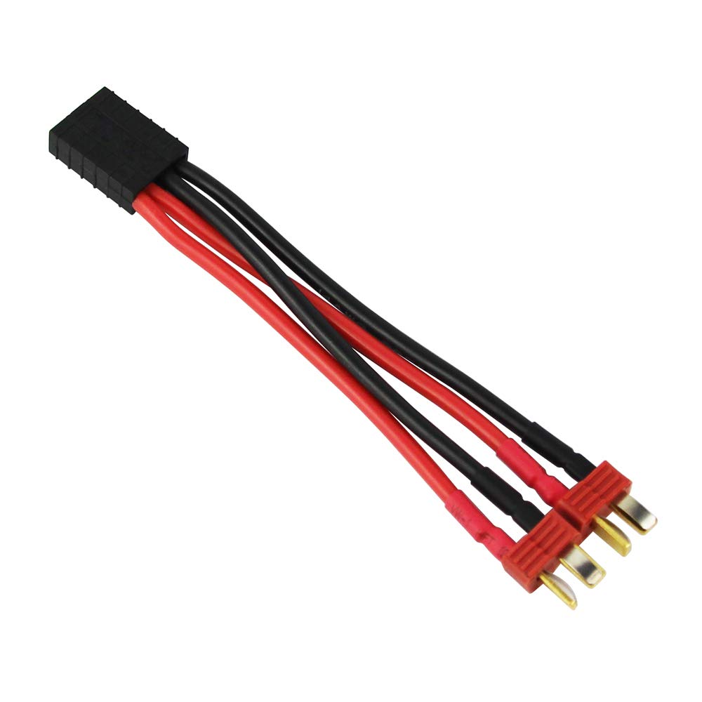 OliYin 2pcs Compatible with TRX 1-Female to Anti-Skid Deans 2-Male Parallel Connector Adapter(Pack of 2)