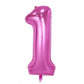 40 Inch Pink Number 1 Crown Balloons Set, 1St Birthday Balloons For Girls, 1St Birthday Decorations, 1Th Wedding Anniversar Deco