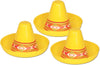 Miniature Yellow Plastic Sombrero Party Accessory (1 count)