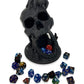 MunnyGrubbers - 6.5  Skull Dice Tower - (Random 7PCS D20 Dice Set Included) - No Paint Odorless Plastic - Tabletop Roleplaying Game - Dice Roller - Dungeons and Dragons - DND - D&D - (Marble)
