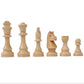 LuckyWish Large Wood Chess Pieces - 4.3 Inch King, Brown, Chess Pieces Only