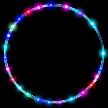 36In Led Hoop Dance Exercise Light Up Hoop For Kids Adults Children, Fitness Equipment Weight Loss Auto Color Changing Strobe Gl