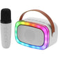 IQ Sound IQ-908K Mini Karaoke Bluetooth Speaker with Wireless Microphone, RGB Lights Surround, Fun Voice Changing in Rechargeabl