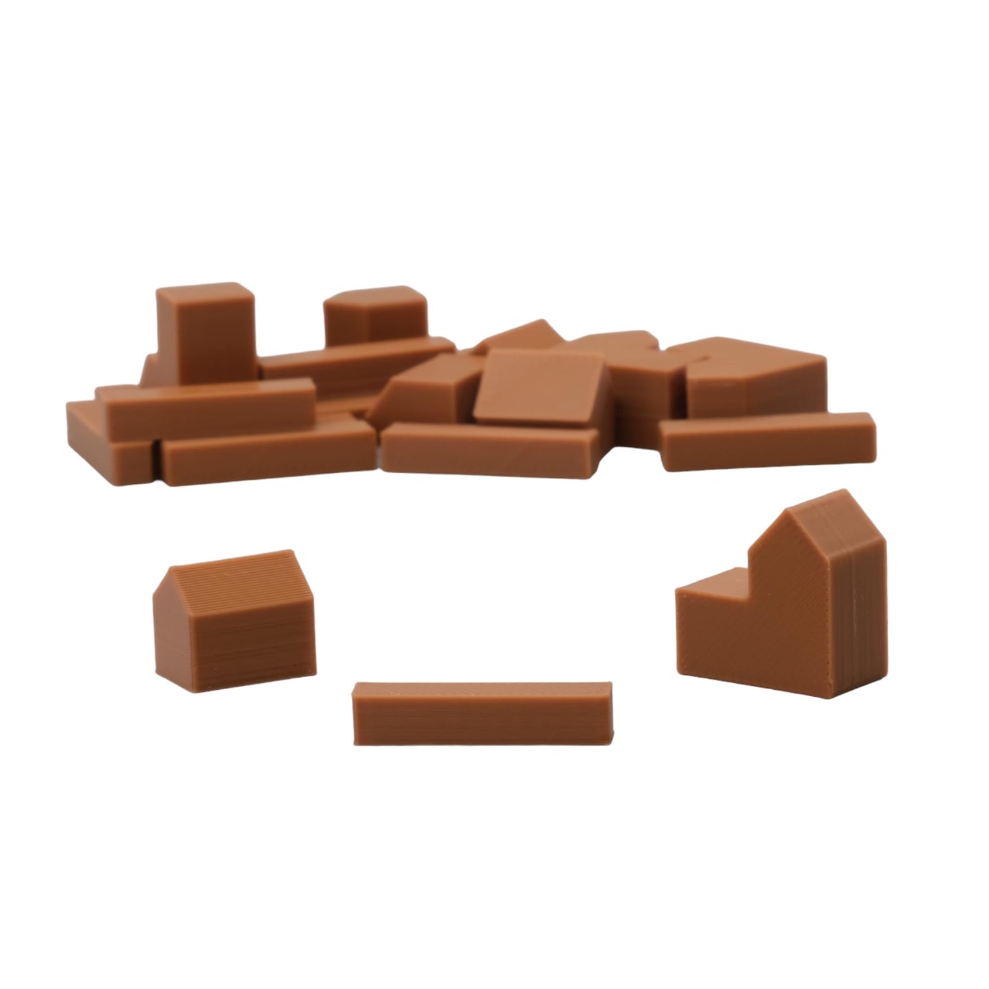 BKPrint3D Replacement Pieces for Catan Board Game | Settlers Pieces | 82 Colors | Base Set | (33_Light_Brown)