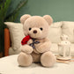 Shafish Cute Plush Rose Bear Stuffed Animal Teddy Bear Plush Toy Gift For Children And Girls (Light Brown, 35Cm/13.7In)