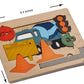 Road Construction Multilayered Wooden Puzzles For Kids, 20 Piece Jigsaw Puzzle For School Kids, Learning Educational Toys Gifts For Boys Girls. Construction Puzzles Sets, Road Construction.