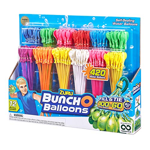Bunch O Balloons Zuru 420 Self-Sealing Water Balloons - Original Colors, 420 Balloons, Perfect for Parties and Summer Fun!