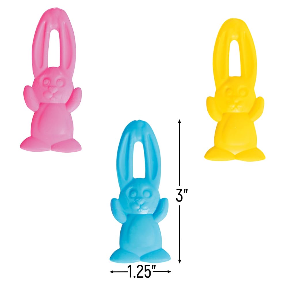 Fun Express - Easter Flying Bunnies For Easter - Toys - Value Toys - Sticky & Stretch Toys - Easter - 12 Pieces