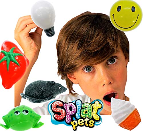 JA-RU SPLAT Ball - Sticky & Stretchy Sensory Stress Relief Toy, Assorted Colors, 6 Pack