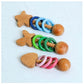 Gubbachhi Wooden Rattle Set (Titli+Dil) | Set Of 2 Natural Beechwood Baby Rattles | Sensory & Grasping Toys For Infants | Non To
