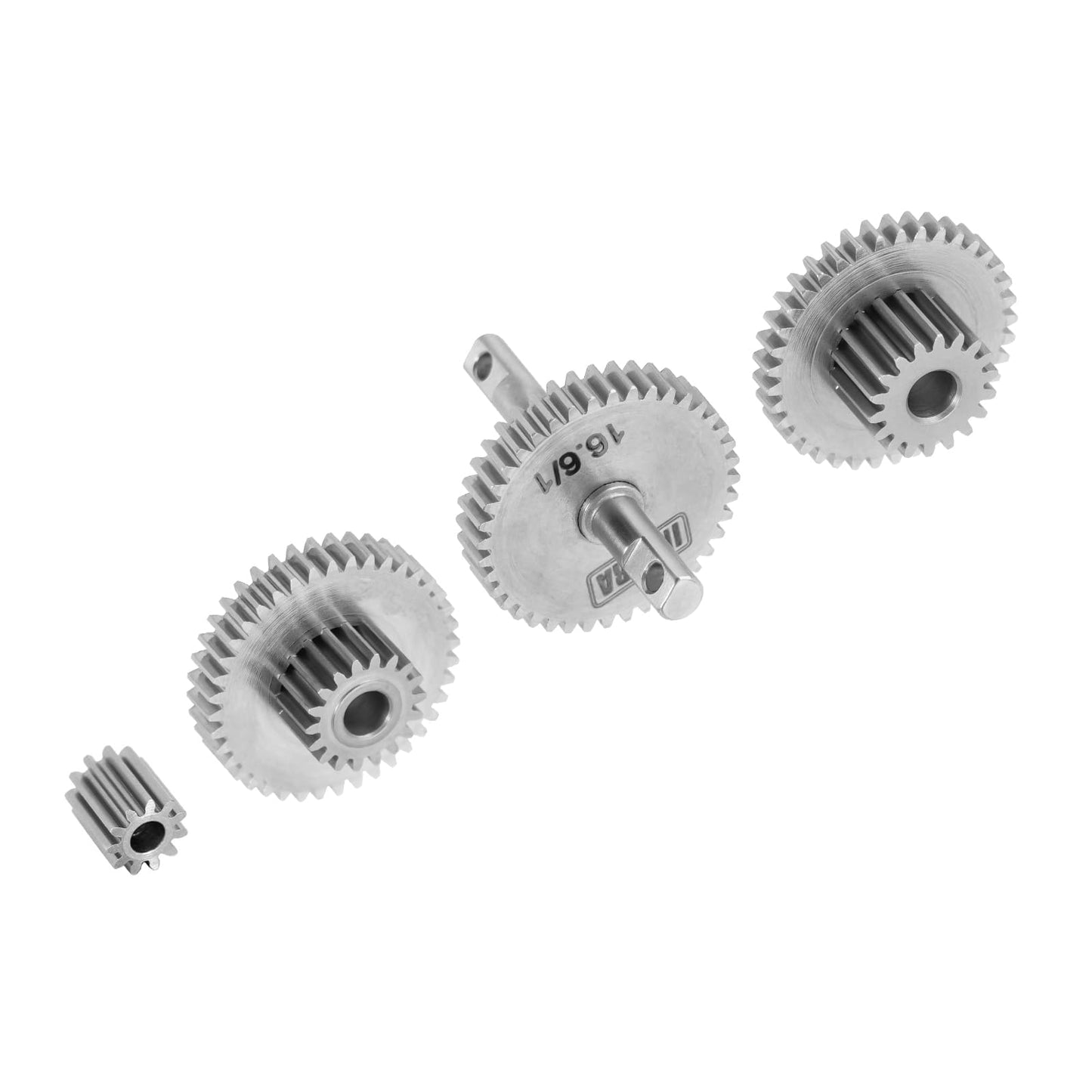 INJORA Stainless Steel 16.6:1 Transmission Gear Pinion Set for TRX4M Upgrade 1/18 RC Crawler Car