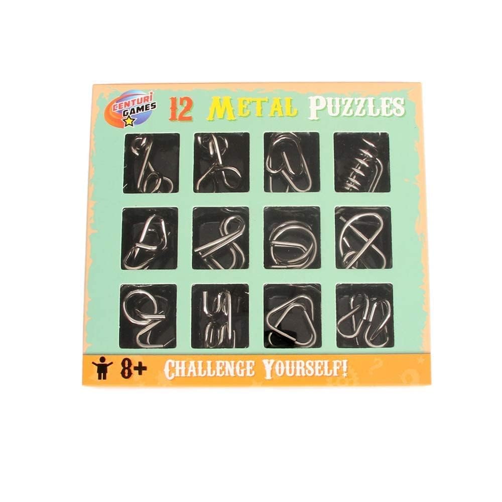 Brain Teaser Stainless Steel Metal Puzzle (Pack of 12)