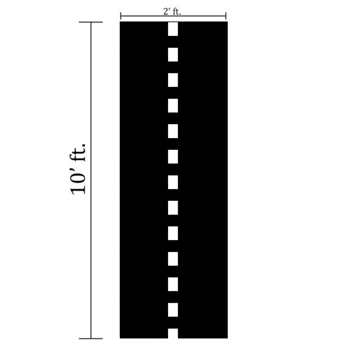 Novelty Place Racetrack Floor Table Runner - 10 Ft x 2 Ft Black Race Track Running Mat - Race Car Theme Birthday Party Decoratio