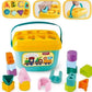 Baby First Blocks Activity Toys Sorter Baby and Toddler Toy ABCD Learning Shape Alphabets Storage Bucket Toys Sorting Game Devel